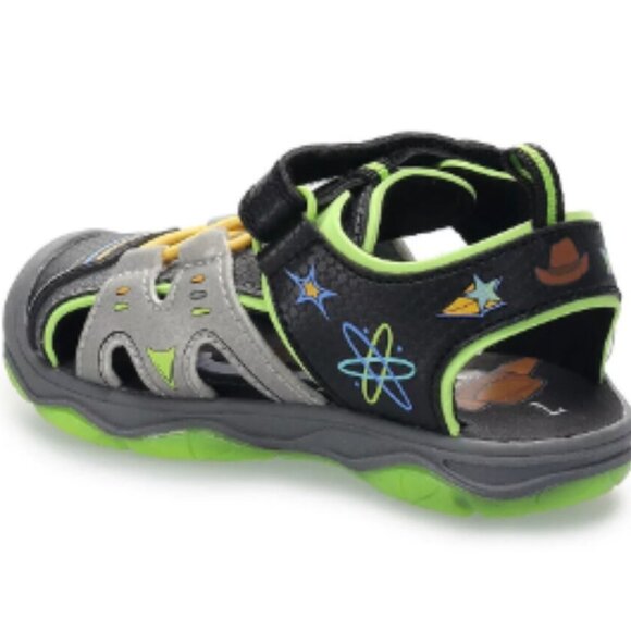 NWT - LIGHT UP TOY STORY SANDALS -  DISNEY TODDLERS BOYS - SZ 12 - Picture 3 of 6